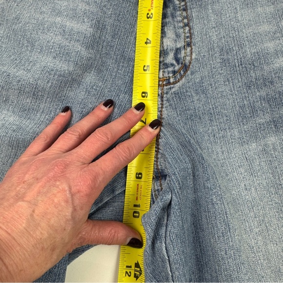 Paris Blues Women's Light Blue Denim Cullottes Capri Jeans size 14W - Picture 11 of 15